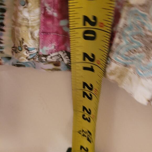 Christopher And Banks Womens  Patchwork Jacket Floral Paisley Eyelet Spring XL - Picture 7 of 11